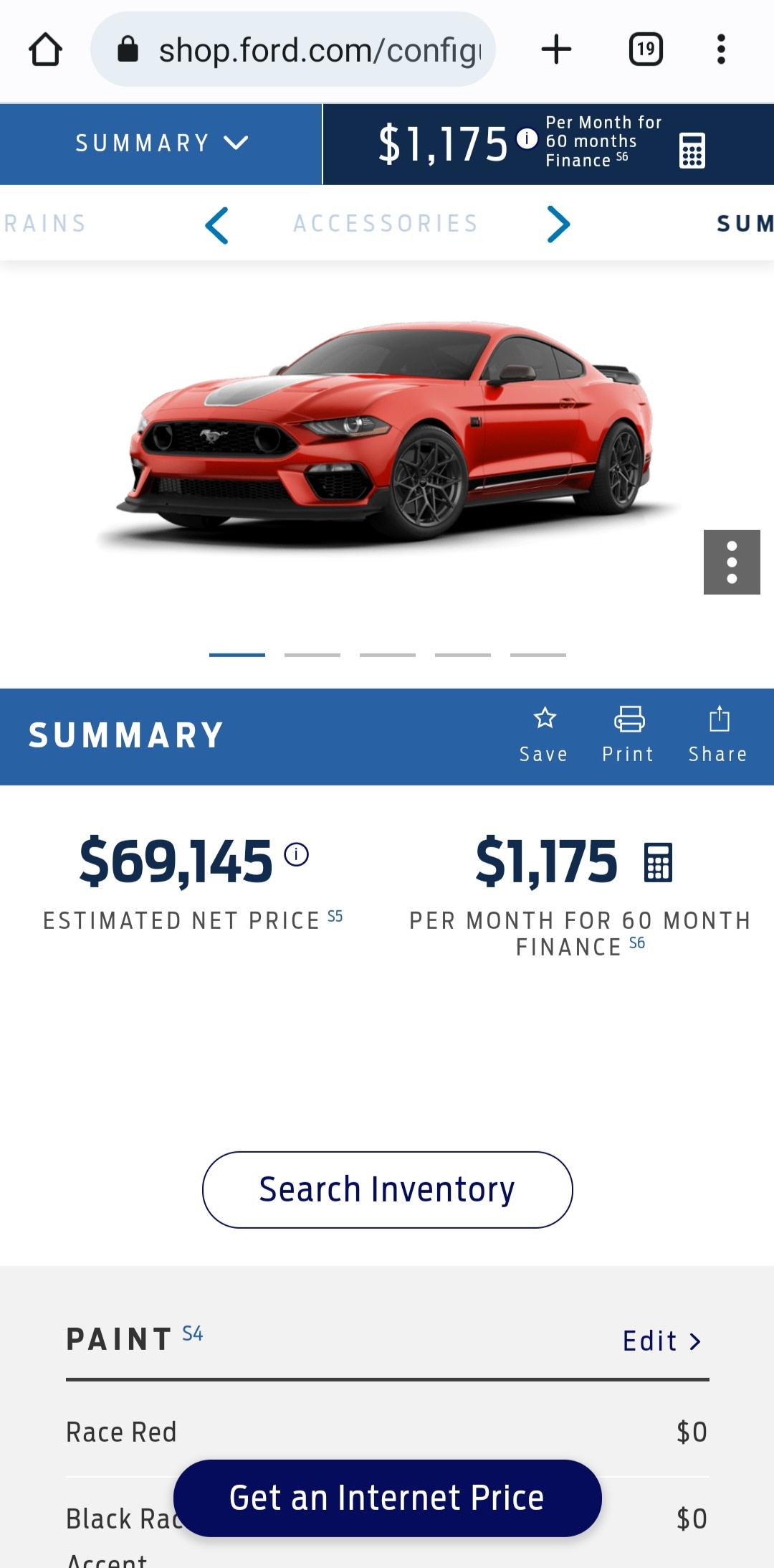 S650 Mustang New dark horse vs used 2020 gt500 Screenshot_20221216_123452_Chrome