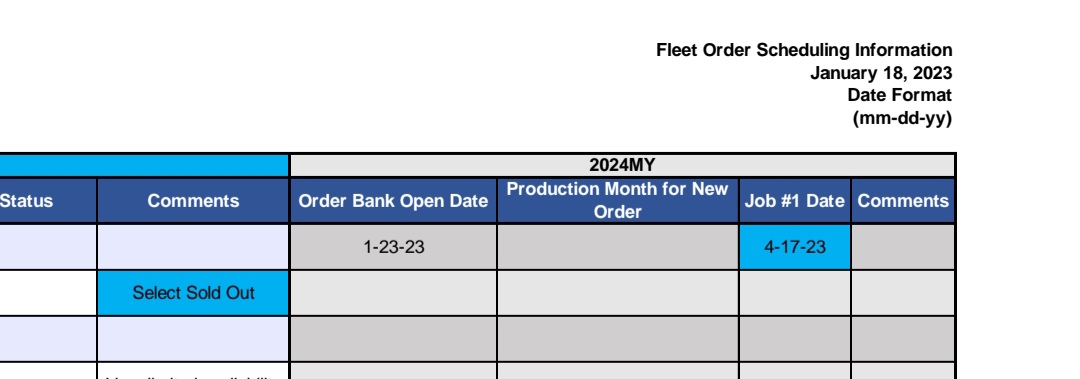S650 Mustang Start of 2024MY Mustang production is 4/11/23. Order banks open 1/14/23. Scheduling begins 3/11/23 (per Donlan and Element Fleet Forecasts) Screenshot_20230123_101756_Office