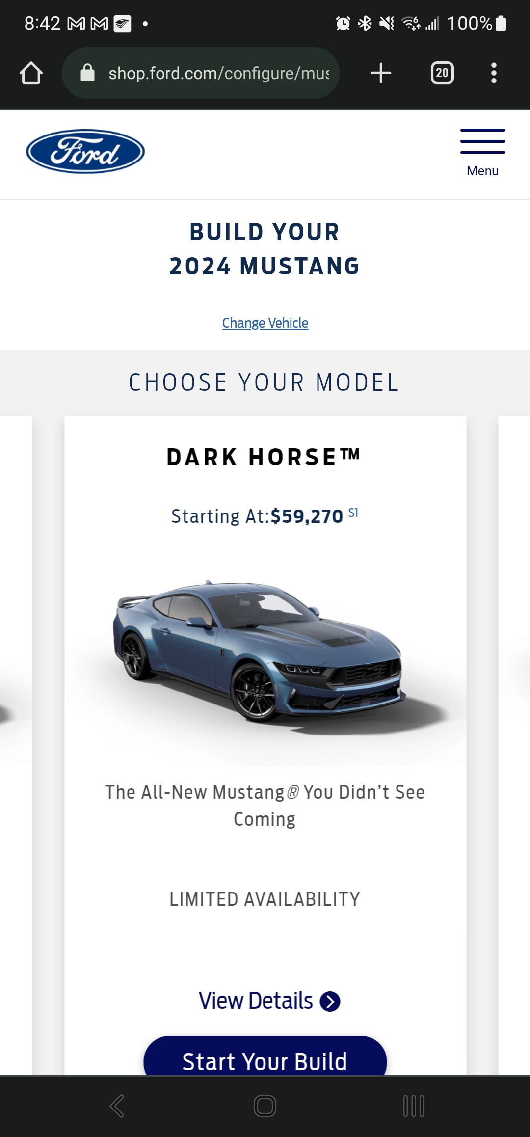 S650 Mustang Official Build & Price for 2024 Mustang just appeared on Ford.com! Screenshot_20230327_084226_Chrome