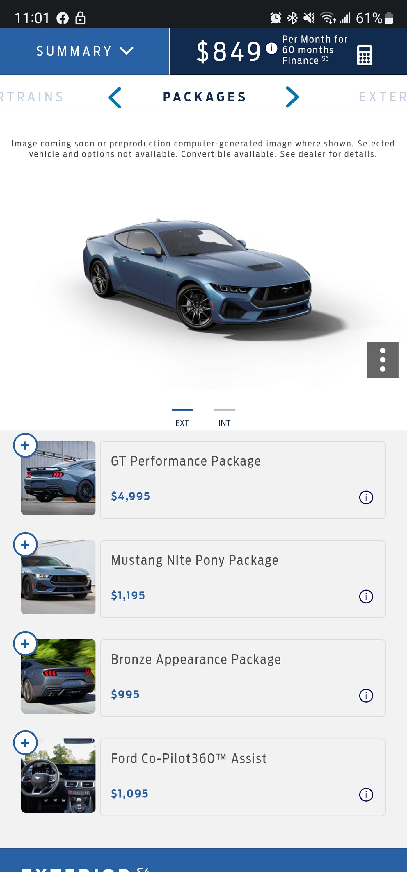 S650 Mustang Build and Price updated? More photos of options and better feature descriptions now Screenshot_20230415_230131_Chrome