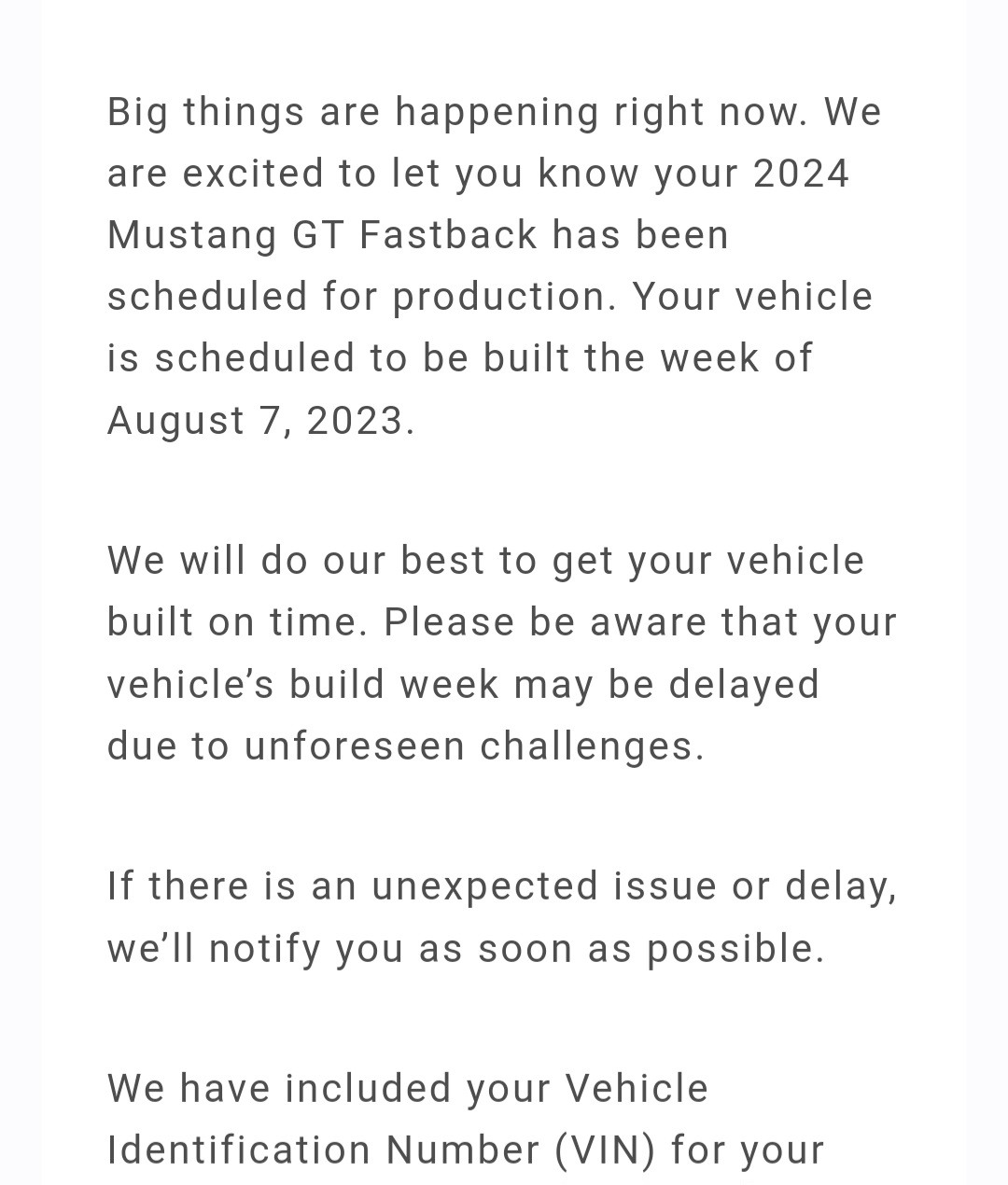 S650 Mustang It begins! Scheduled today for Aug 7 Screenshot_20230615_100548_Gmail