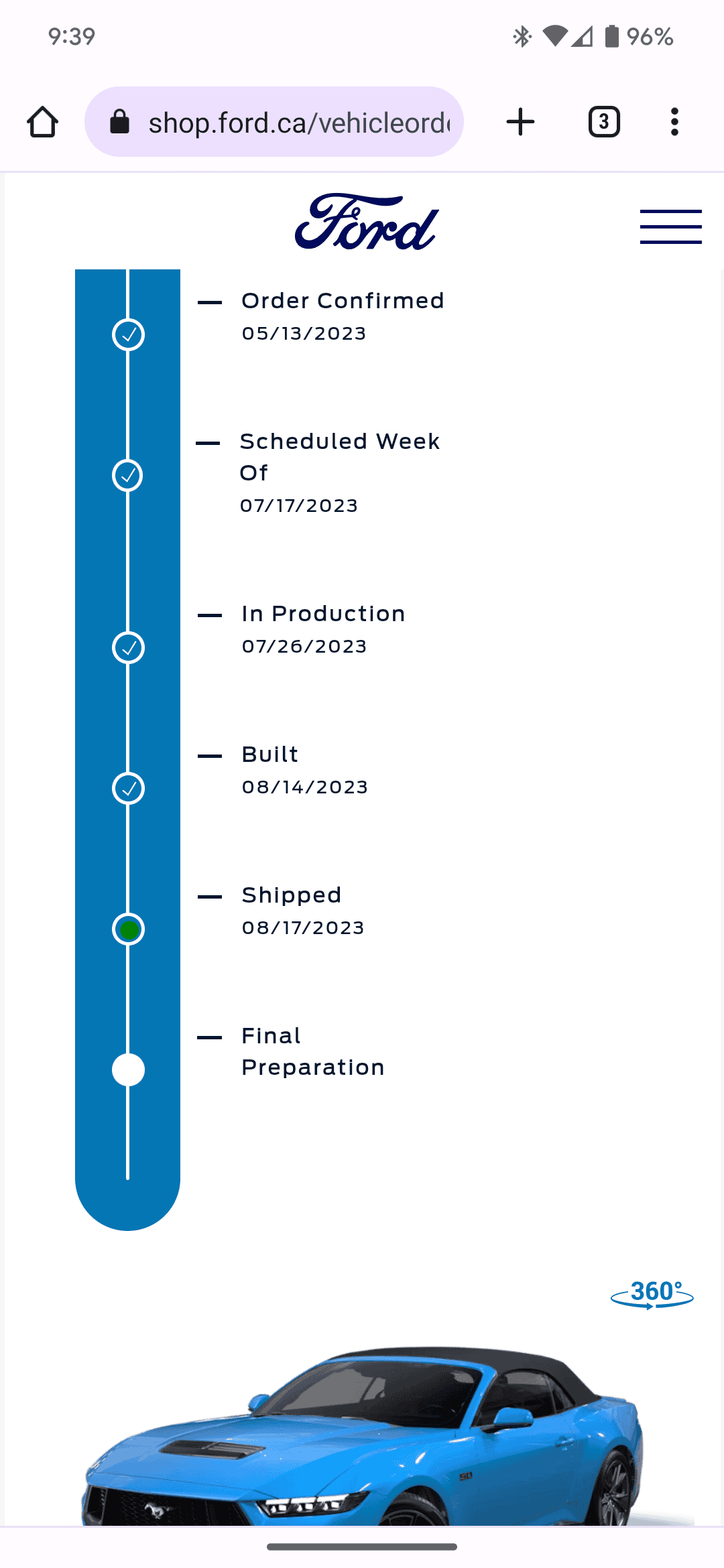 S650 Mustang BUILT & SHIPPED !! Tracker update 2023: What's your status? Screenshot_20230818-093938
