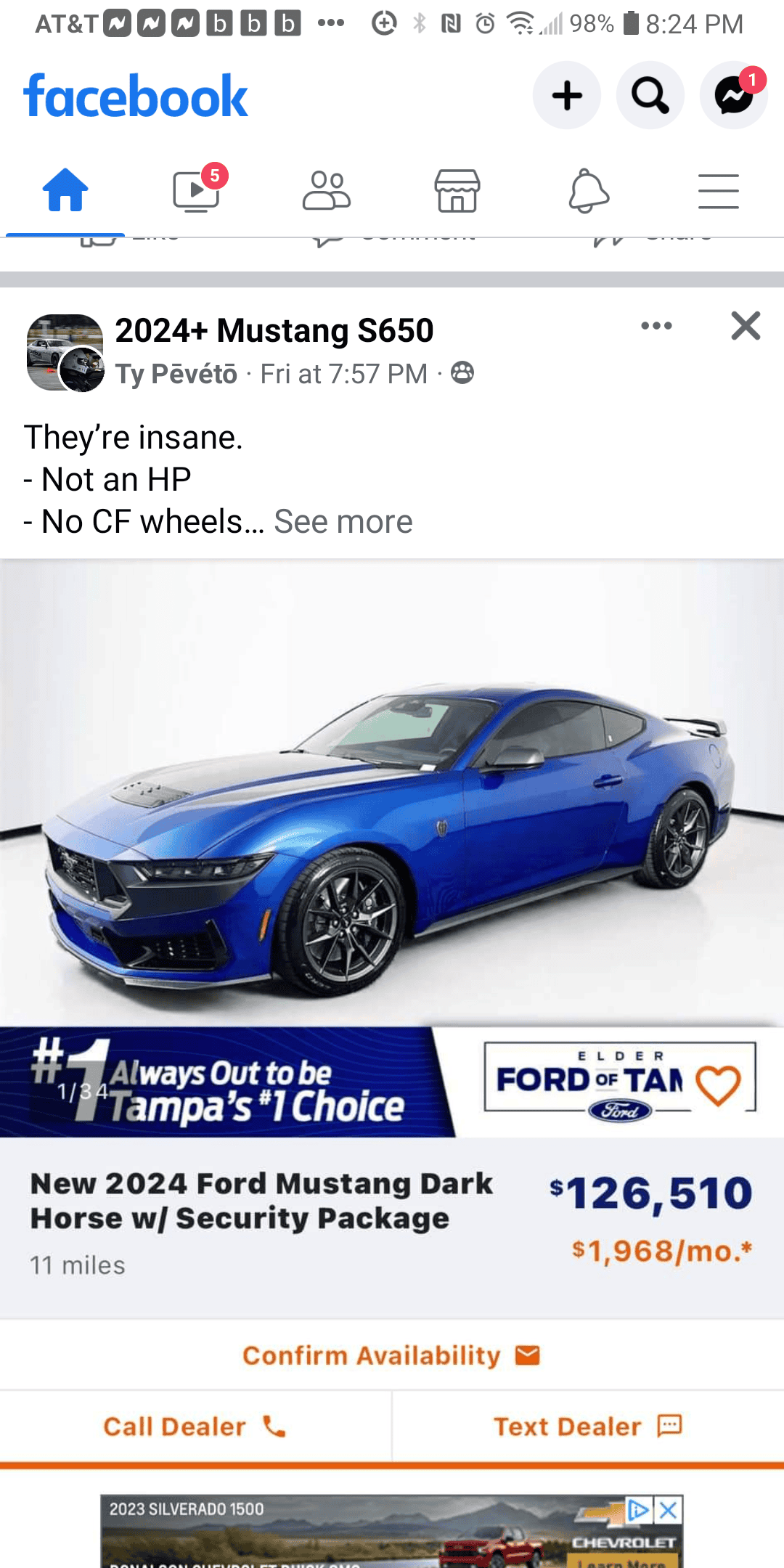 S650 Mustang Test Drove a '24 GT Premium Today Screenshot_20230925-202421