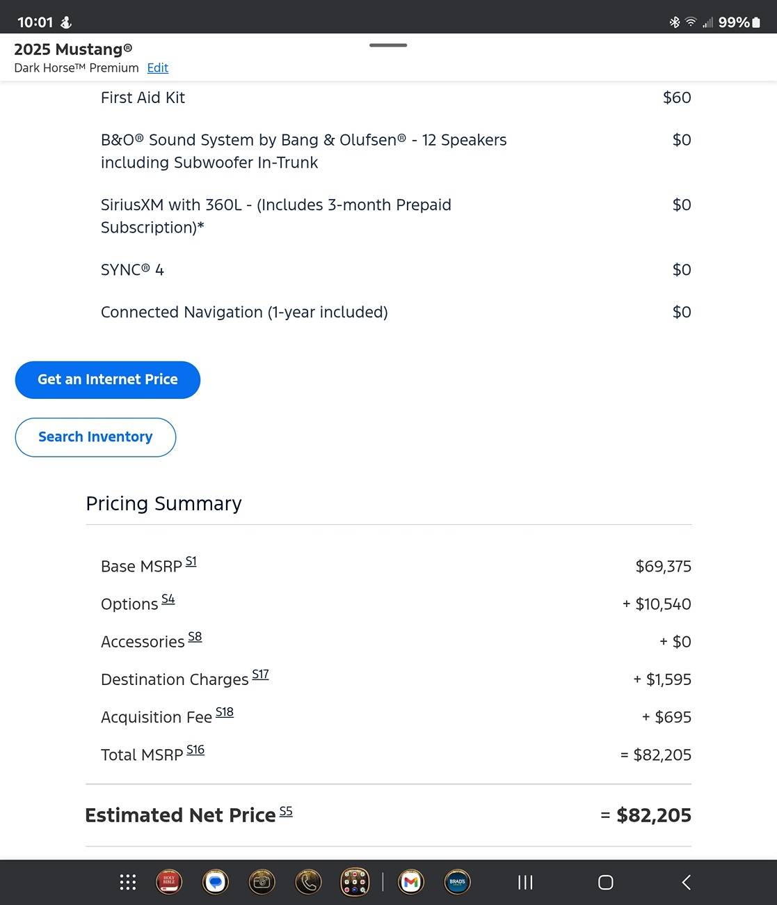 S650 Mustang 2025 Mustang GT and Dark Horse MSRP's see another $1K price increase Screenshot_20241221_100143_Chrome