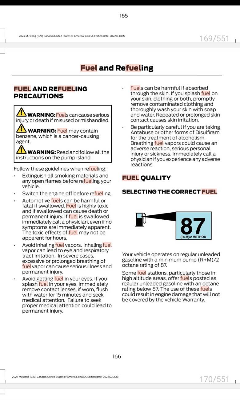 S650 Mustang PREMIUM-VS-REGULAR GAS FOR 2024 GT?? Screenshot_20250604_132956_Samsung Notes
