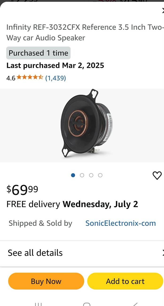 S650 Mustang B&O 10" sub replacement? Screenshot_20250628_162300_Amazon Shoppin