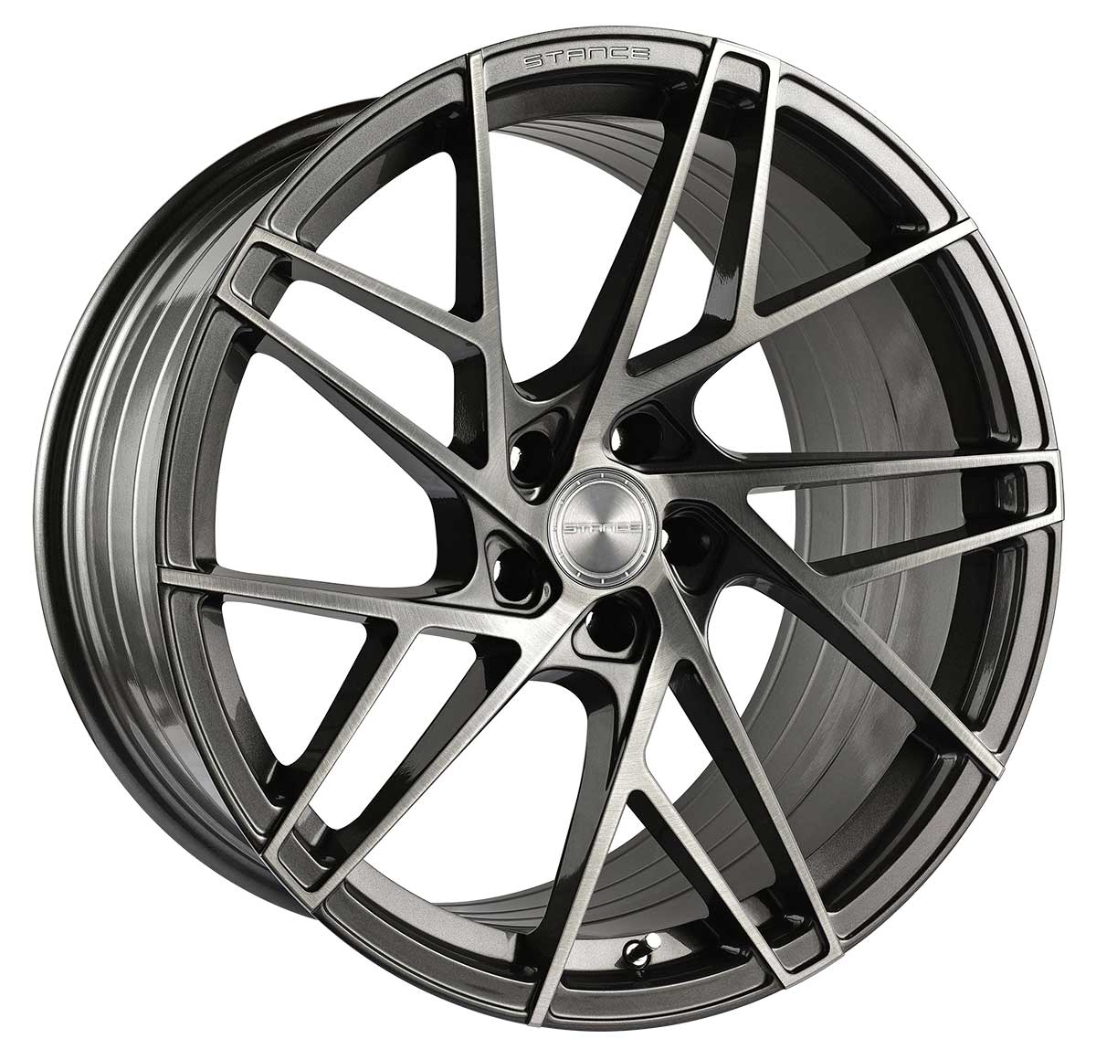S650 Mustang New Stance SF12 and SF13 in 19" and 20" Sizes - Wheel Designers SF12-20X10_DGM_2