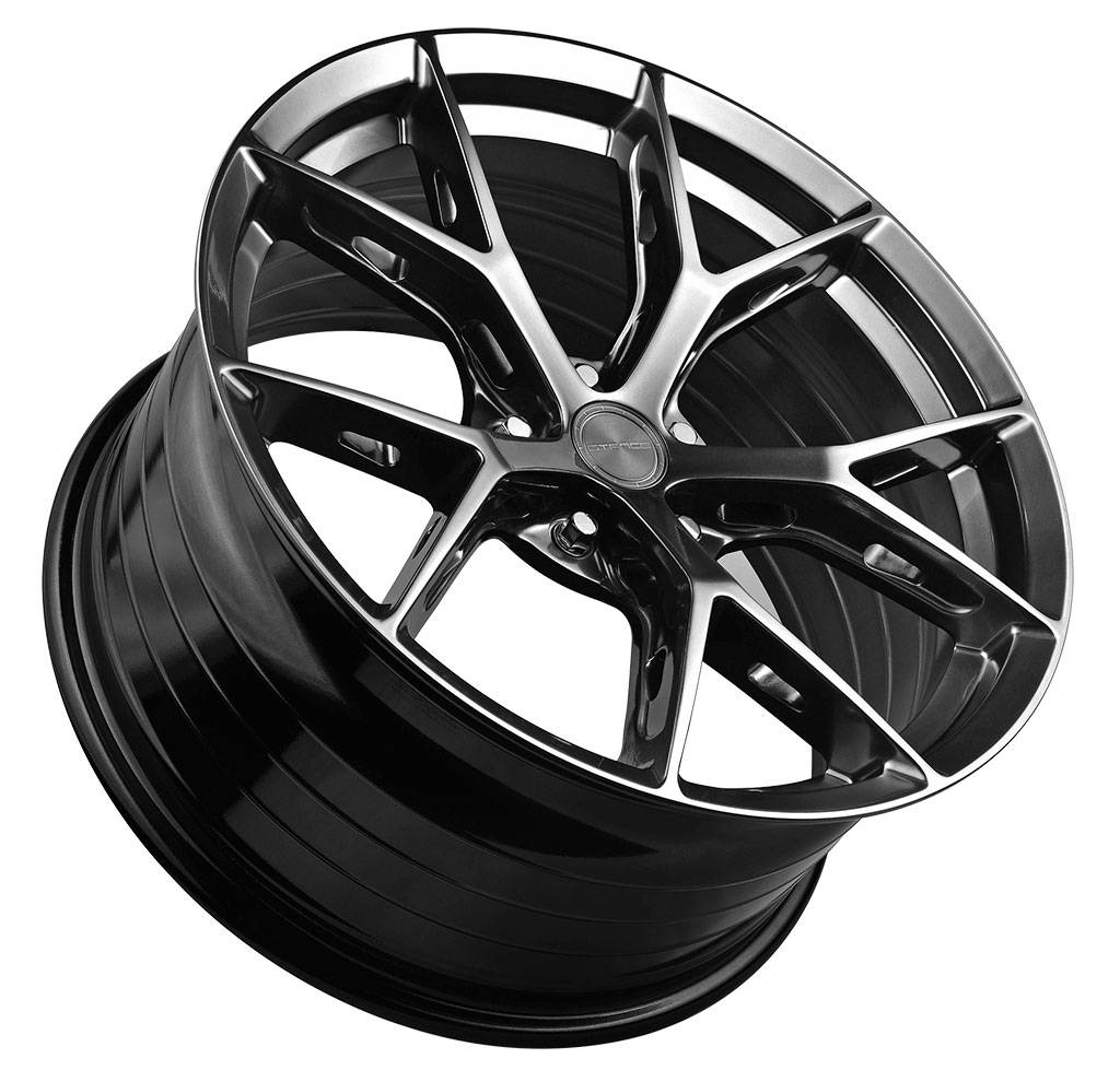 S650 Mustang All New Stance SF14 Lightweight Wheels with Pockets - Vibe Motorsports stance-sf14-lightweight-hyper-black-wheels-3