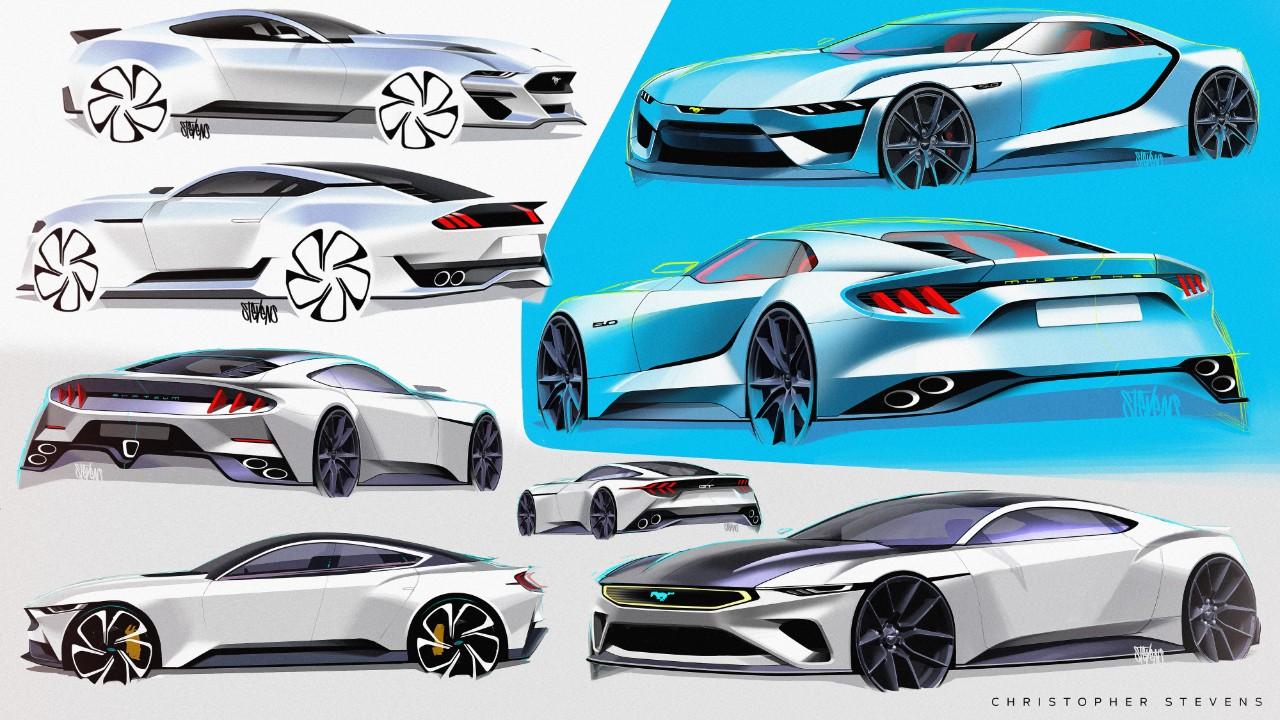 S650 Mustang S650 Mustang Design Sketches, Proposals, Modeling (Exterior + Interior) STEVENS_ideation_E
