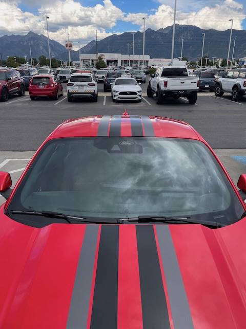 S650 Mustang Official RAPID RED Mustang S650 Thread Stripes
