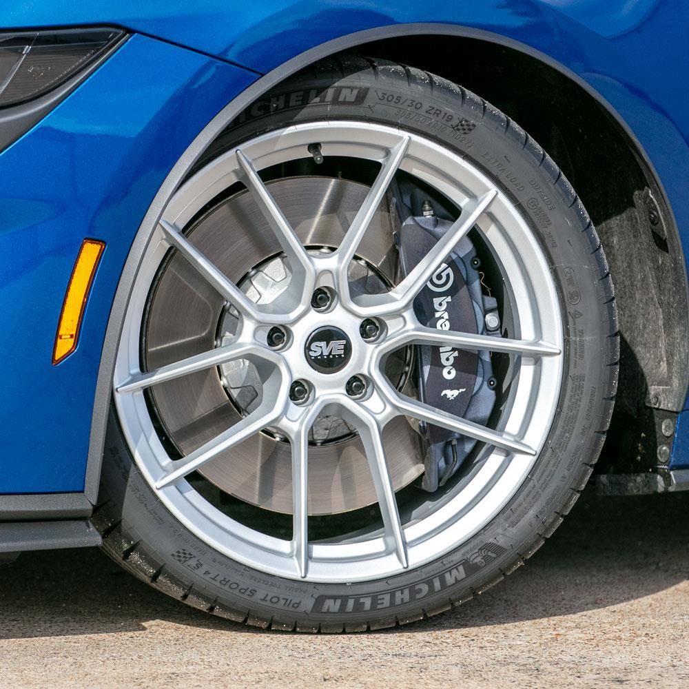 S650 Mustang LMR's Dark Horse On Silver Forged SVE DHP1 Wheels sve-mustang-dhp1-forged-wheel-kit-19x10-5-11-silver-15-25-mach-1-dark-horse_033714ec