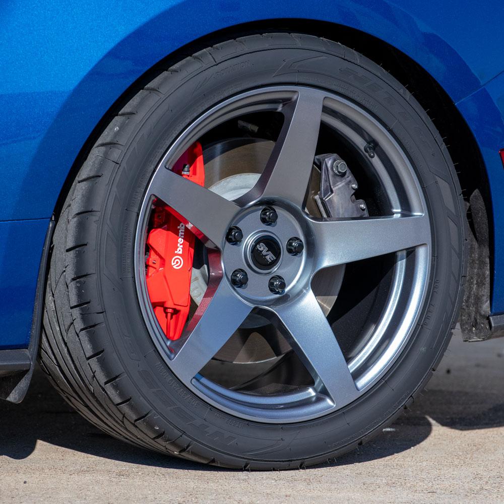 S650 Mustang 2024 Atlas Blue Mustang GT On SVE R355 Wheels SVER355_OC_2024_GPH05