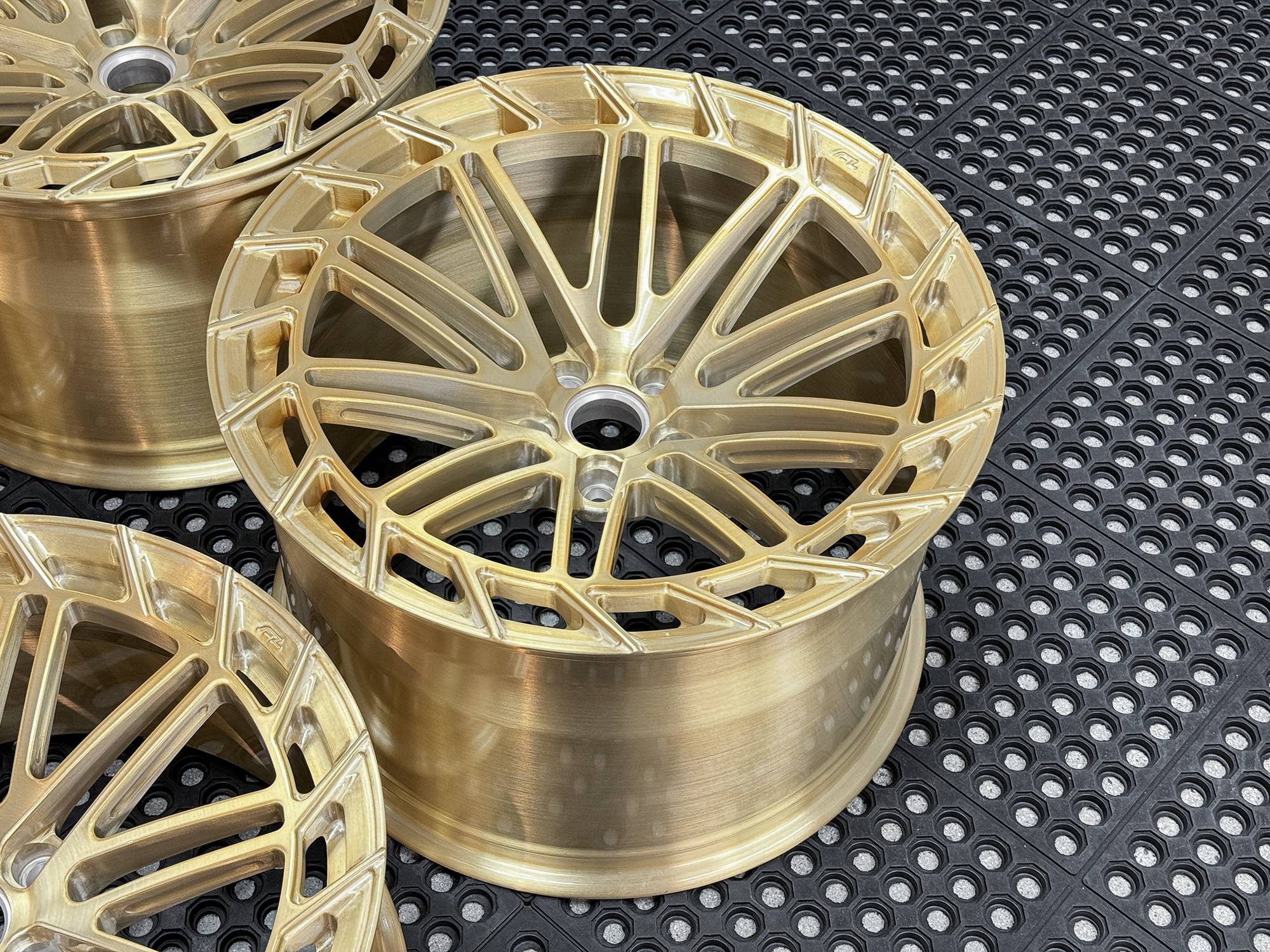 S650 Mustang New Forgedlite TF Series 1pc Forged Monoblock - Custom Made for your Mustang TF10-BRUSHED-CHAMPAGNE-GLOSS-2