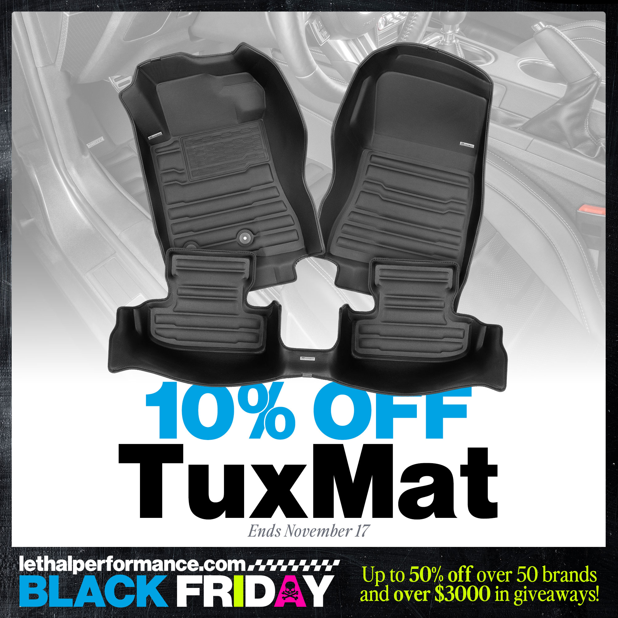S650 Mustang Black Friday starts NOW! Up to 50% off! TuxMat