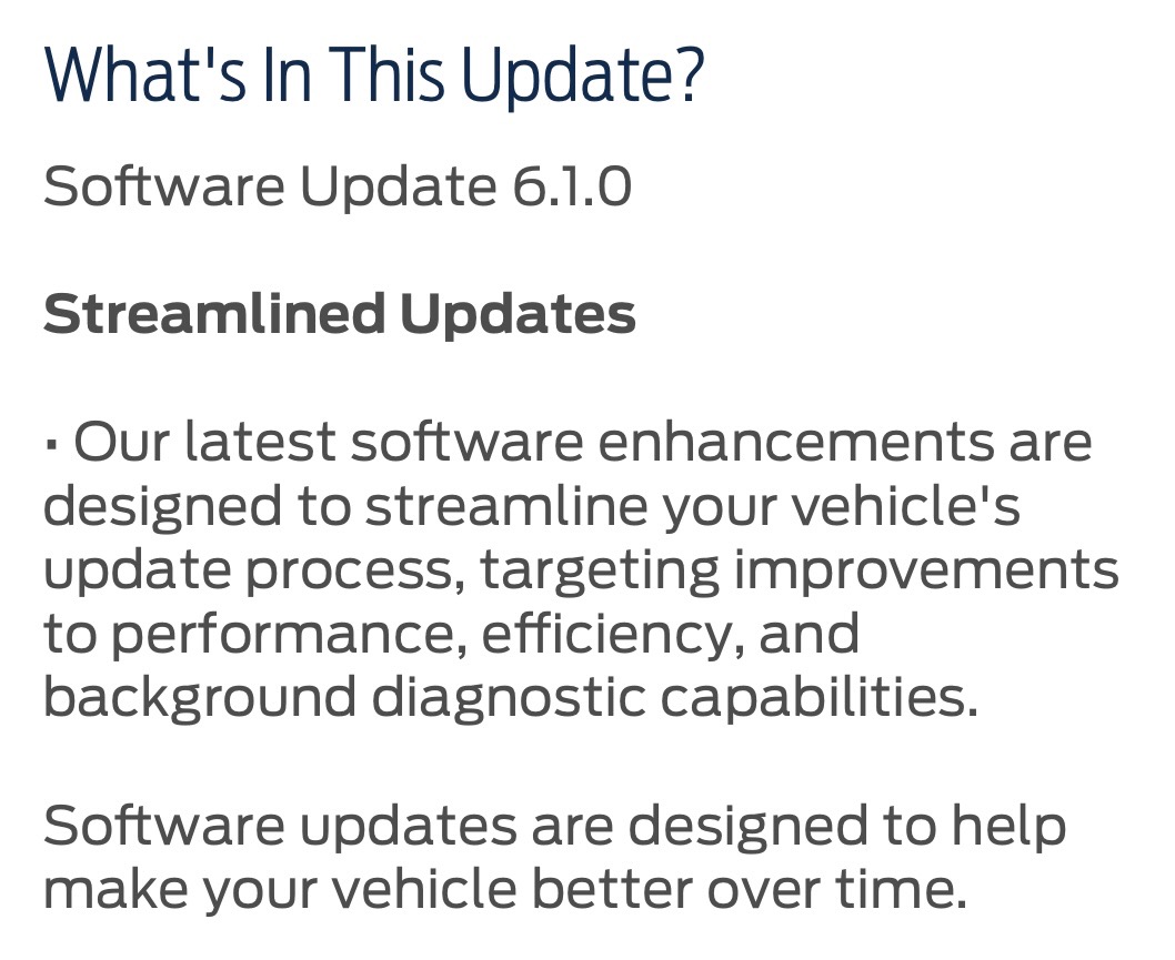 S650 Mustang First OTA software update update 6.1.0