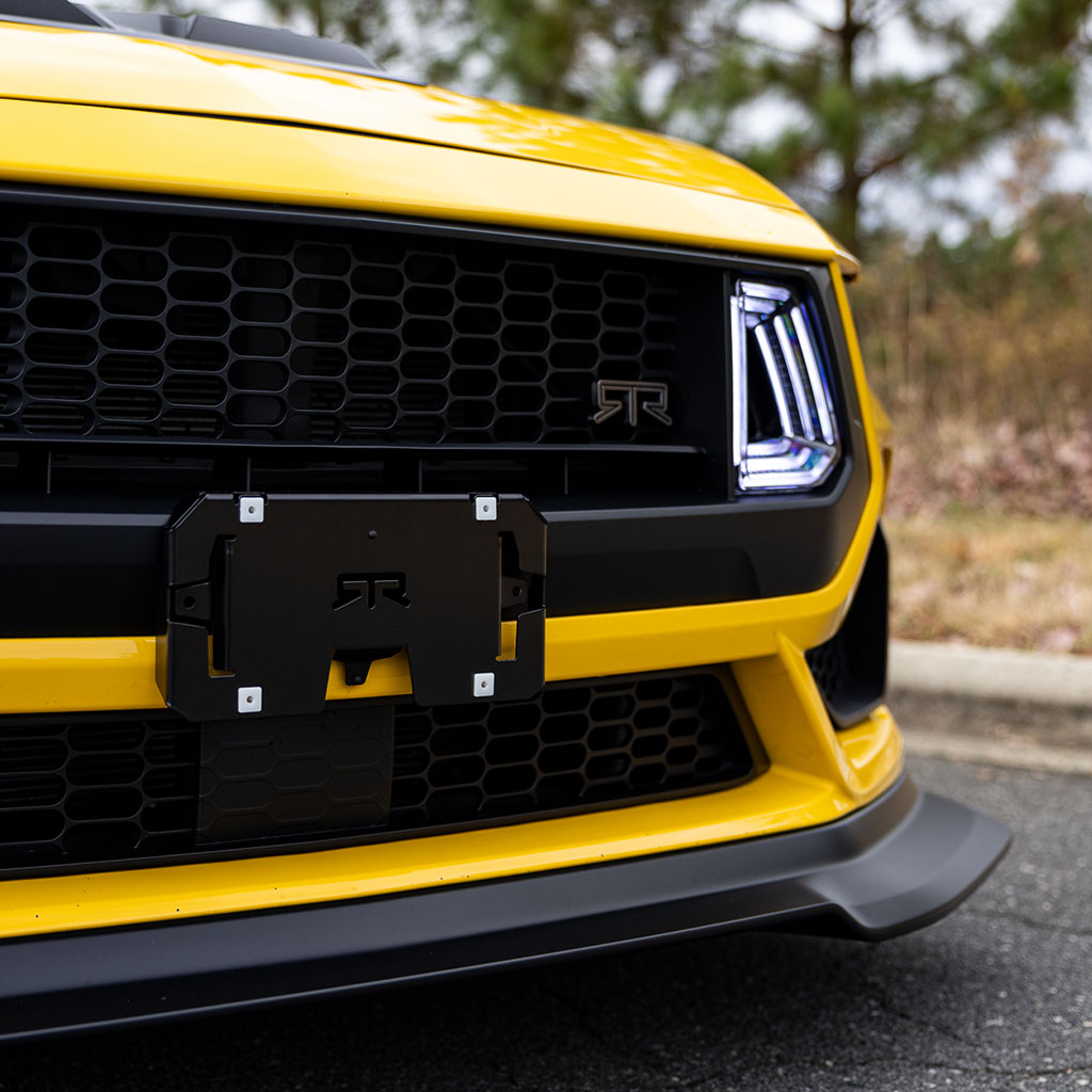S650 Mustang RTR Upper Grille w/ LED Air Intakes // NOW AVAILABLE! US-Front-Plate-On-Car-Detail