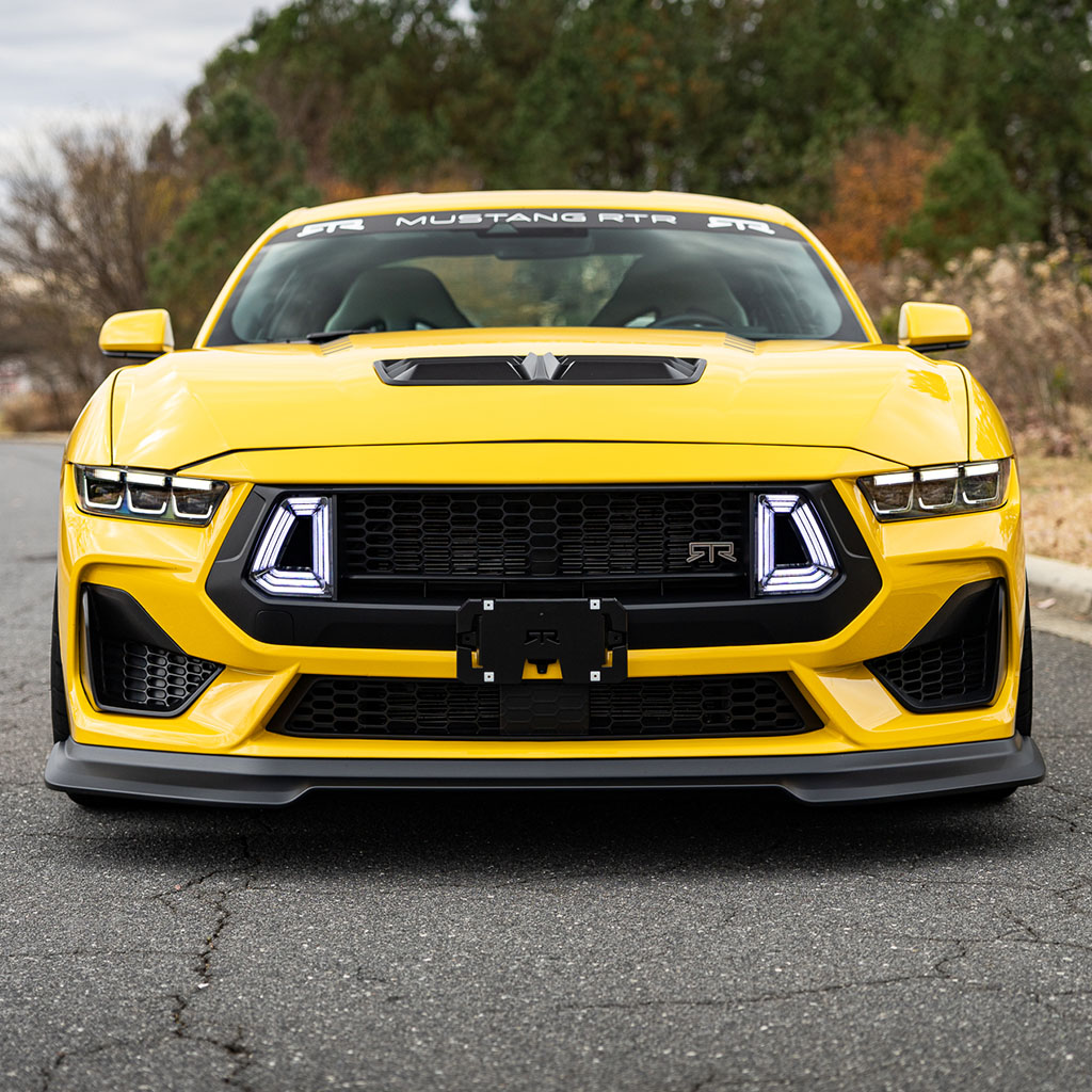 S650 Mustang RTR Upper Grille w/ LED Air Intakes // NOW AVAILABLE! US-Front-Plate-On-Car