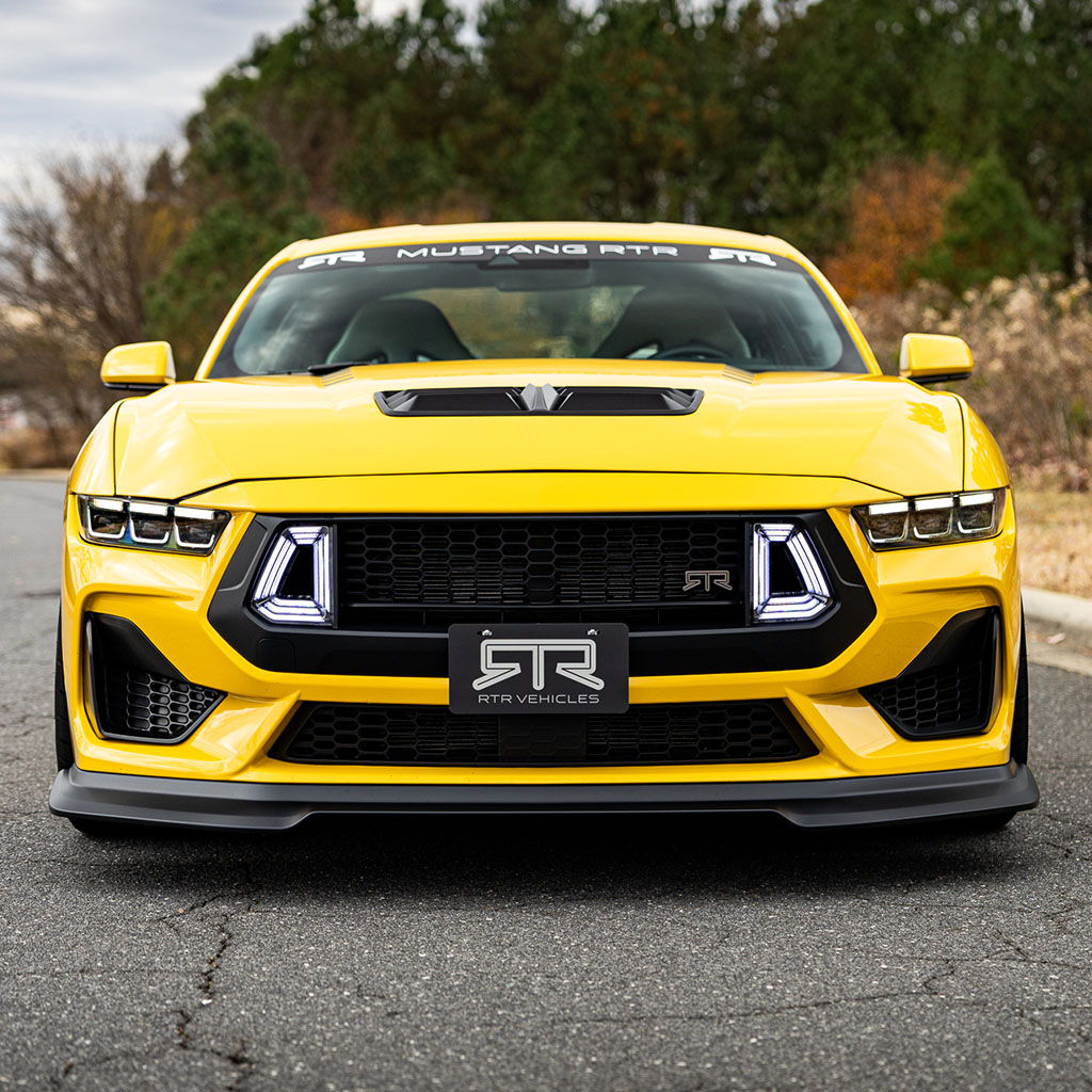 S650 Mustang RTR Upper Grille w/ LED Air Intakes // NOW AVAILABLE! US-Front-Plate-On-Car-With-License-Plate