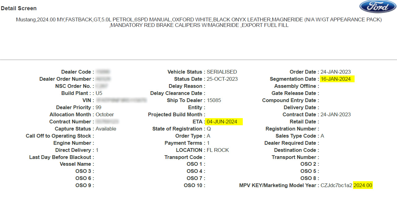 S650 Mustang 2024 Mustang Australia (AU) Pricing and Timing Schedule Vista-Screenshot