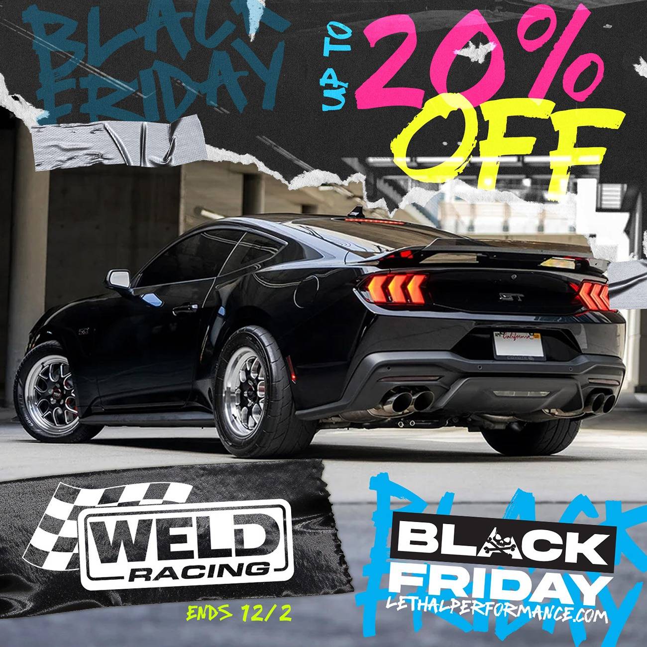S650 Mustang Black Friday 2024 at Lethal Performance has BEGUN! weld racing bf s650