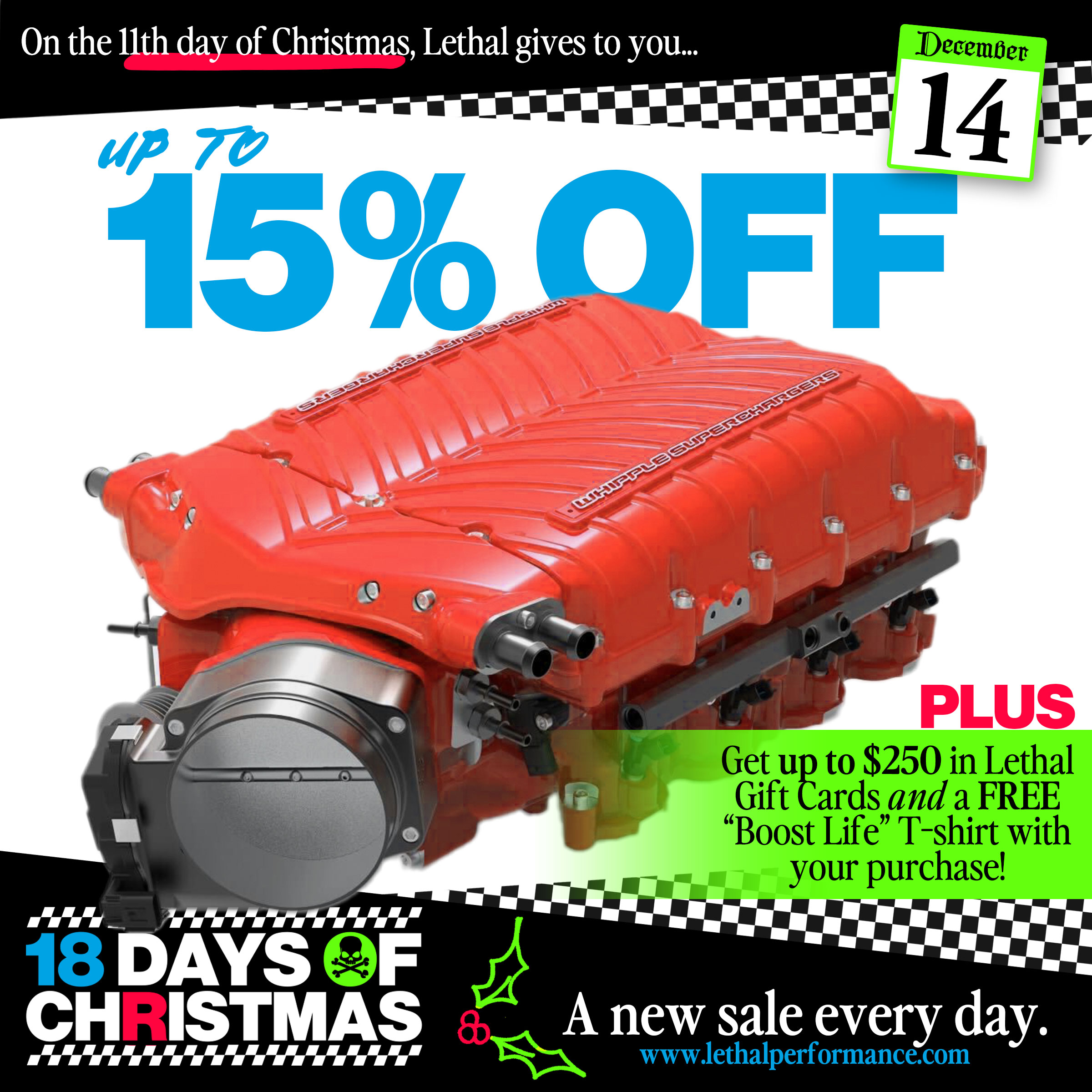 S650 Mustang Lethal Perfomance's 18 Days of Christmas SALES START NOW!! Whipple_Supercharger