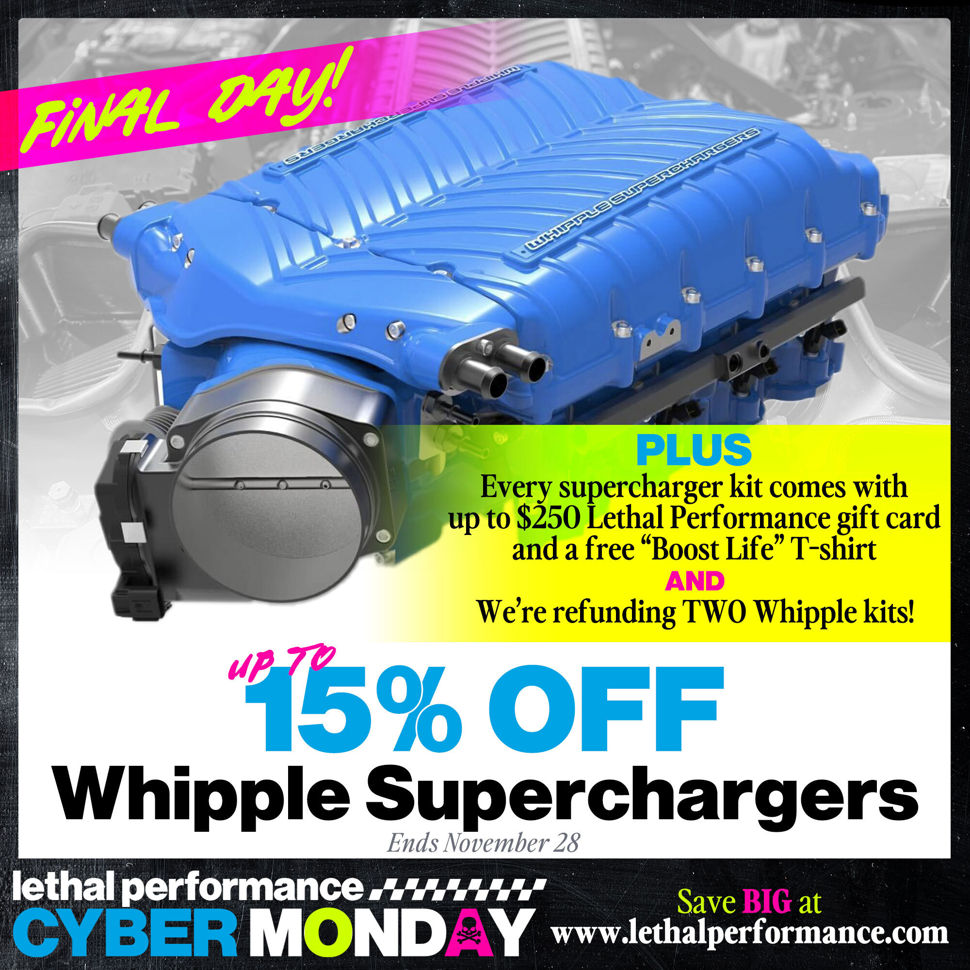 S650 Mustang WHIPPLE SUPERCHARGERS Black Friday Sale @ Lethal Performance - EXTRAS INCLUDED! Plus Supercharger Refunds Whipple_Superchargers_FinalDay (1)