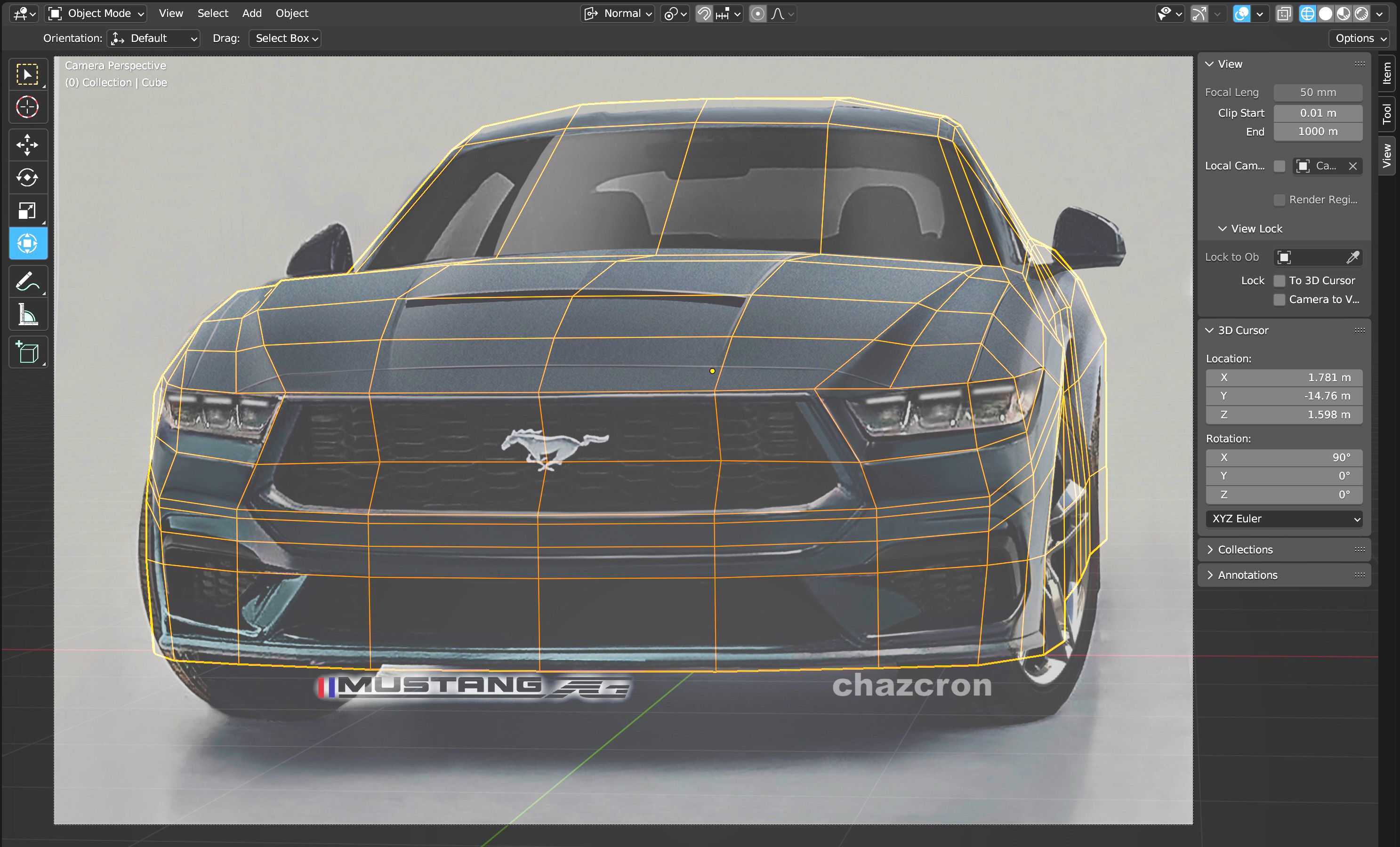 S650 Mustang chazcron weighs in... 7th gen 2023 Mustang S650 3D model & renderings in several colors! Wireframe