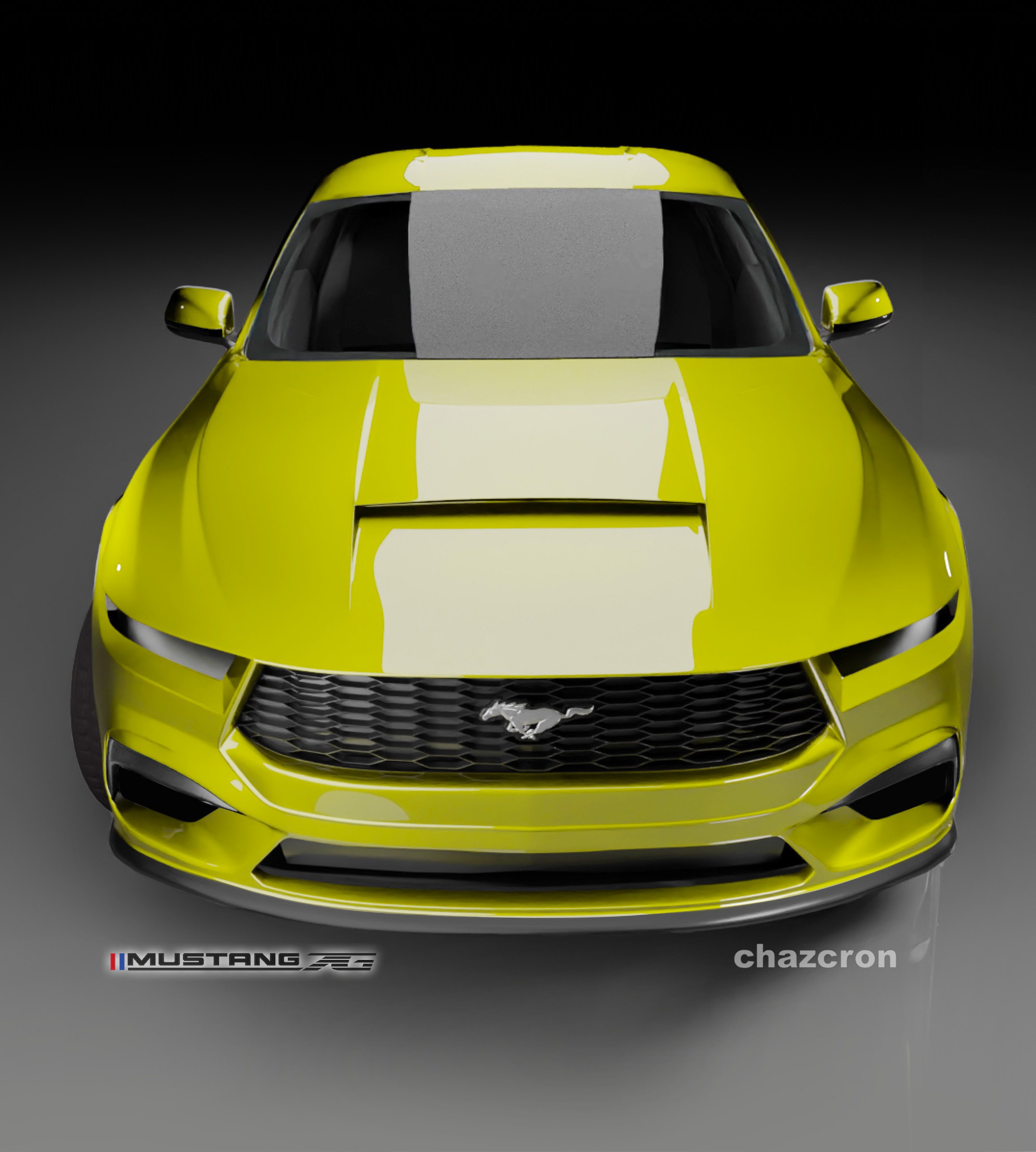 S650 Mustang chazcron weighs in... 7th gen 2023 Mustang S650 3D model & renderings in several colors! yellstang-