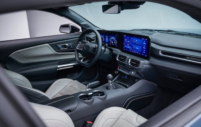 S650 Mustang Interior Hands-On Review: More Digital, Plus a Drift Handbrake! [Motortrend]