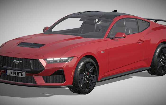 3D modeling of S650 Mustang GT, Dark Horse, EcoBoost