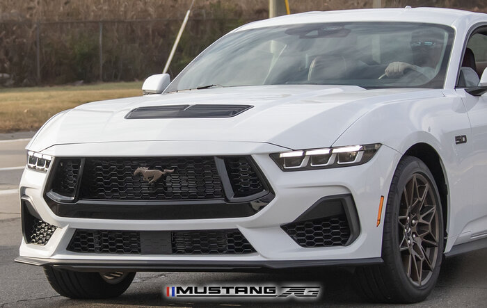 2024 Mustang GT (S650) Spied in White with Bronze Appearance Package