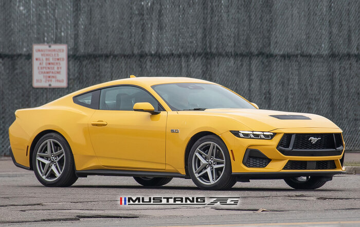 Yellow Splash 2024 Mustang GT Caught Testing