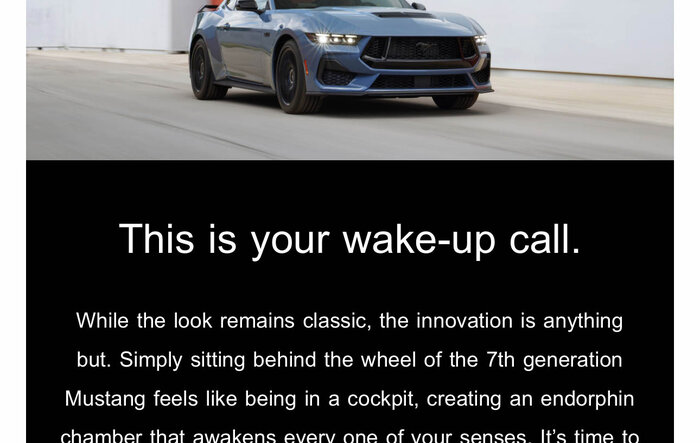 "This Is Your Wake-up Call" Email Received This Morning