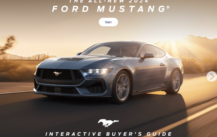 2024 Mustang BuildYourPony Interactive Buyer's Guide Website