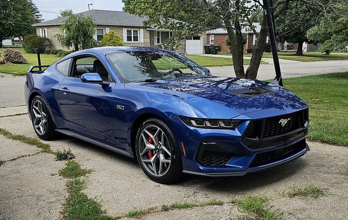 Pictures of my delivered 2024 Mustang GT in Atlas Blue!