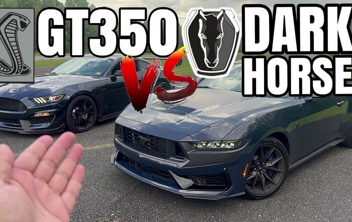 Dark Horse vs GT350 Mustang roll races