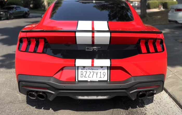 Painted black -- area between taillights and under headlights on GT