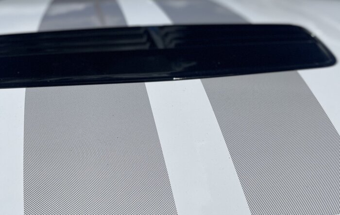 Opaque factory stripes closeup photos