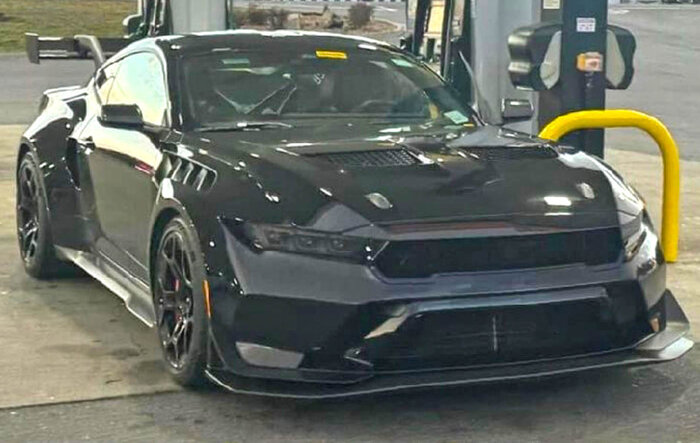 Black Mustang GTD Spied at Public Gas Station