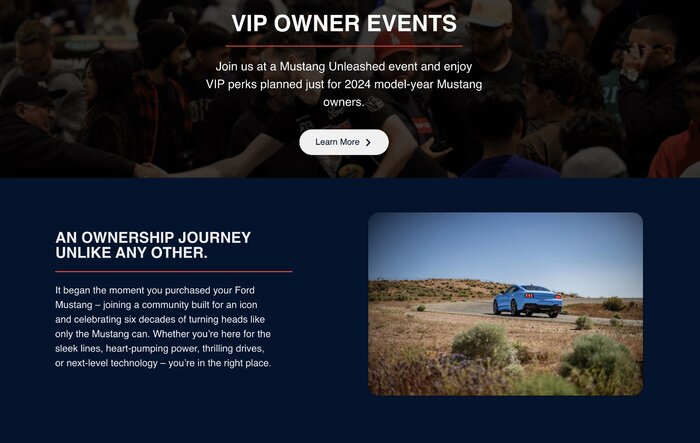 New Experiences "Unleashed Events" are Coming for 2024 Mustang Owners
