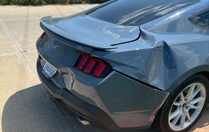 Rear ended. Frame damage possible