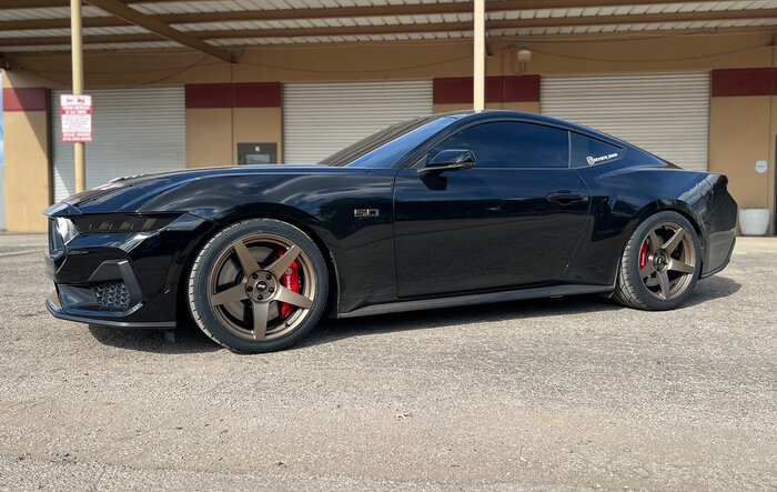 Bronze SVE R355 wheels + 305/35 rear 285/35 front tires installed