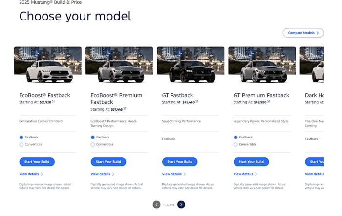 2025 Mustang Build & Price Online Configurator Now Live