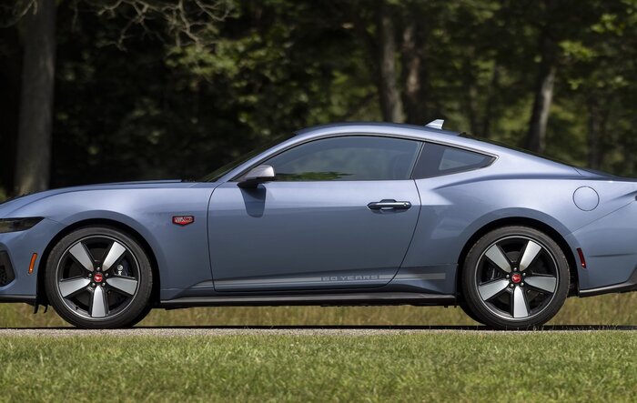 Mustang 60th Anniversary Package: Now in Iconic Brittany Blue. Mustang Owners Gain Another Heritage Gauge Cluster Design