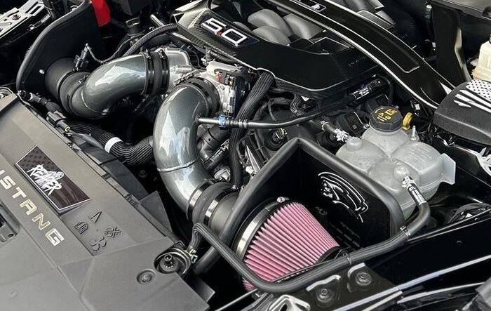 K&N cold air intake CAI installed