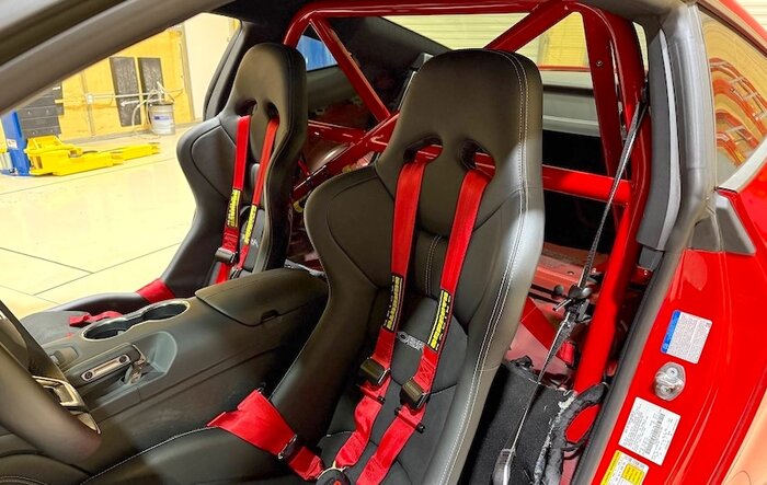 Cage, Seats and Harness Installed