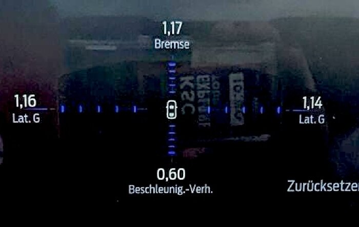 What's your highest lateral acceleration recorded on the accelerometer?