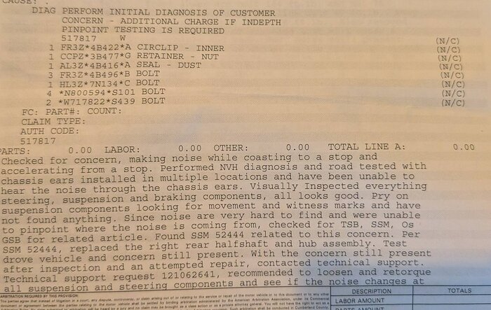 Suspension noise fix for Dark Horse Mustang = lubrication on back side of anti-ting ring