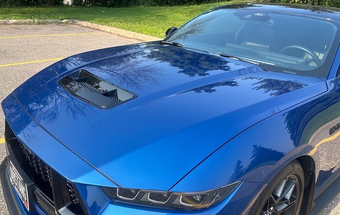 Install of Shelby style hood vent with thermal pics