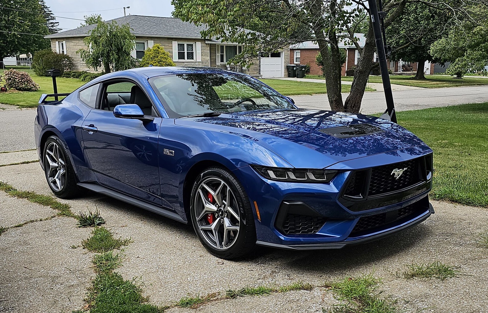 Pictures of my delivered 2024 Mustang GT in Atlas Blue! Mustang7G